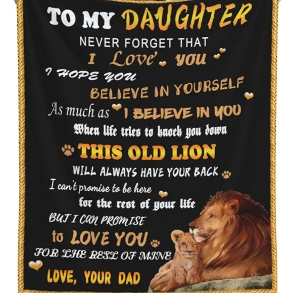 NWT To My Daughter Blanket From Dad - Picture 3 of 3